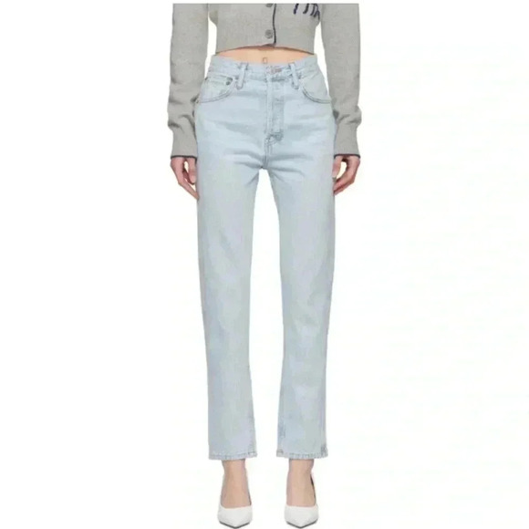 NWT Re/Done Redone Blue 50s Cigarette Pant Jeans Aged Light Blue - Picture 1 of 10